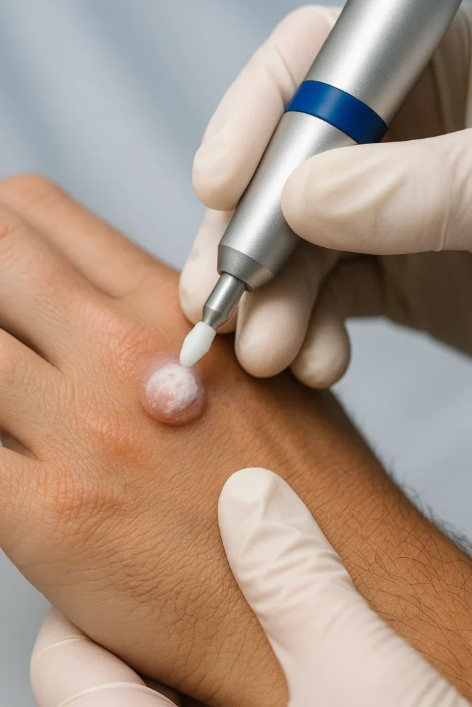 example of wart removal Northwood Hills using cryopen