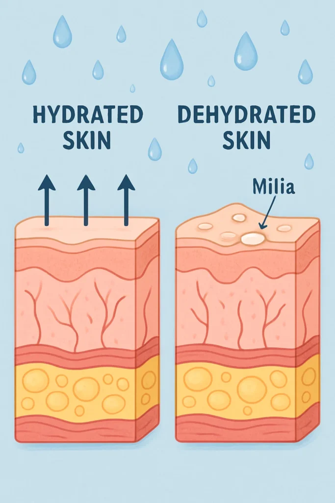 The importance of hydration and milia production Northwood Hills