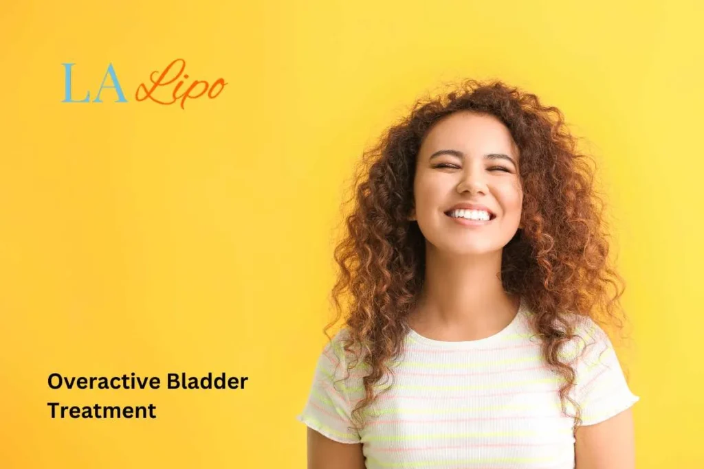 woman smiling about overactive bladder treatment Northwood Hills solutions